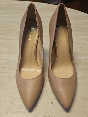 Nine West Blush Pointed-Toe Leather Pumps